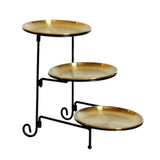 Maxbell Cupcake Stand Metal Rack 3 Tiered Serving Tray for Buffet Christmas Wedding