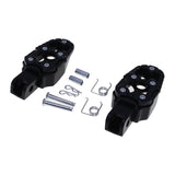 Maxbell Motorbike Footrests Pedals Durable AntiSlip Aluminum Alloy Stablize bike Black