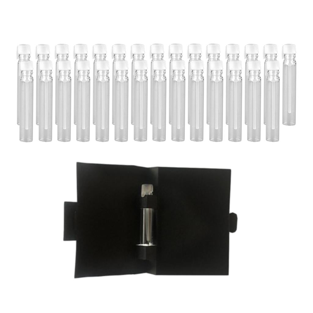 Maxbell 30pcs 2ml Empty Glass Perfume Sample Dropper Bottles Vials for Oil Fragrance