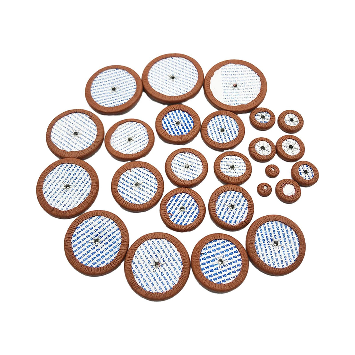 Maxbell 25Pcs Sax Leather Pads Replacements for Alto Saxophone Sax Accessory Players