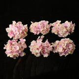 Max 6Pcs Artificial Hydrangea Flower Head DIY Wedding Decor Purple