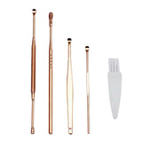 Maxbell 5Pieces Stainless Steel Earwax Removal Tools Portable Ear Pick Cleaner Kits