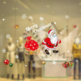 Maxbell Christmas Santa Claus Glass Door Mirror Window Clings Sticker Decals Decor