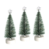 Maxbell Set of 3 Miniature Christmas Trees Decorations Plastic for Party Festival 3pcs M