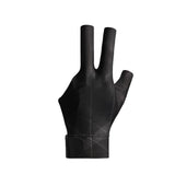 Maxbell Three Fingers Gloves Left Hand Anti Slip Elastic Pool Cue Mitts Black Gray
