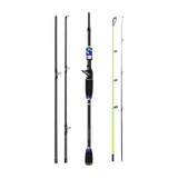 Maxbell Travel Fishing Rod 4 Section Casting Fishing Rod Ultralight 24T High Carbon 1.8m
