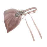 Maxbell 1920S Feather Headband Feather Headpiece for Theme Party Performances Stage 1 Piece Pink