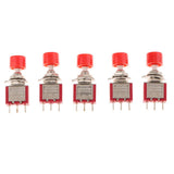 Max 5 Pieces 6mm 3-pin Mini Momentary Push Button Switch 2A 250V 5A 120V Red