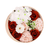 Maxbell Soap Rose Flower Box Floral Simulated Flowers Ornament for Thanksgiving Gift Red