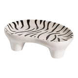 Maxbell Decorative Storage Tray Leopard zebra Ceramic Ice for Decor Triangle plate