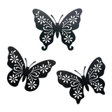 Maxbell 3x Butterfly Wall Decor Stickers Removable for Indoor Classroom Decoration Black