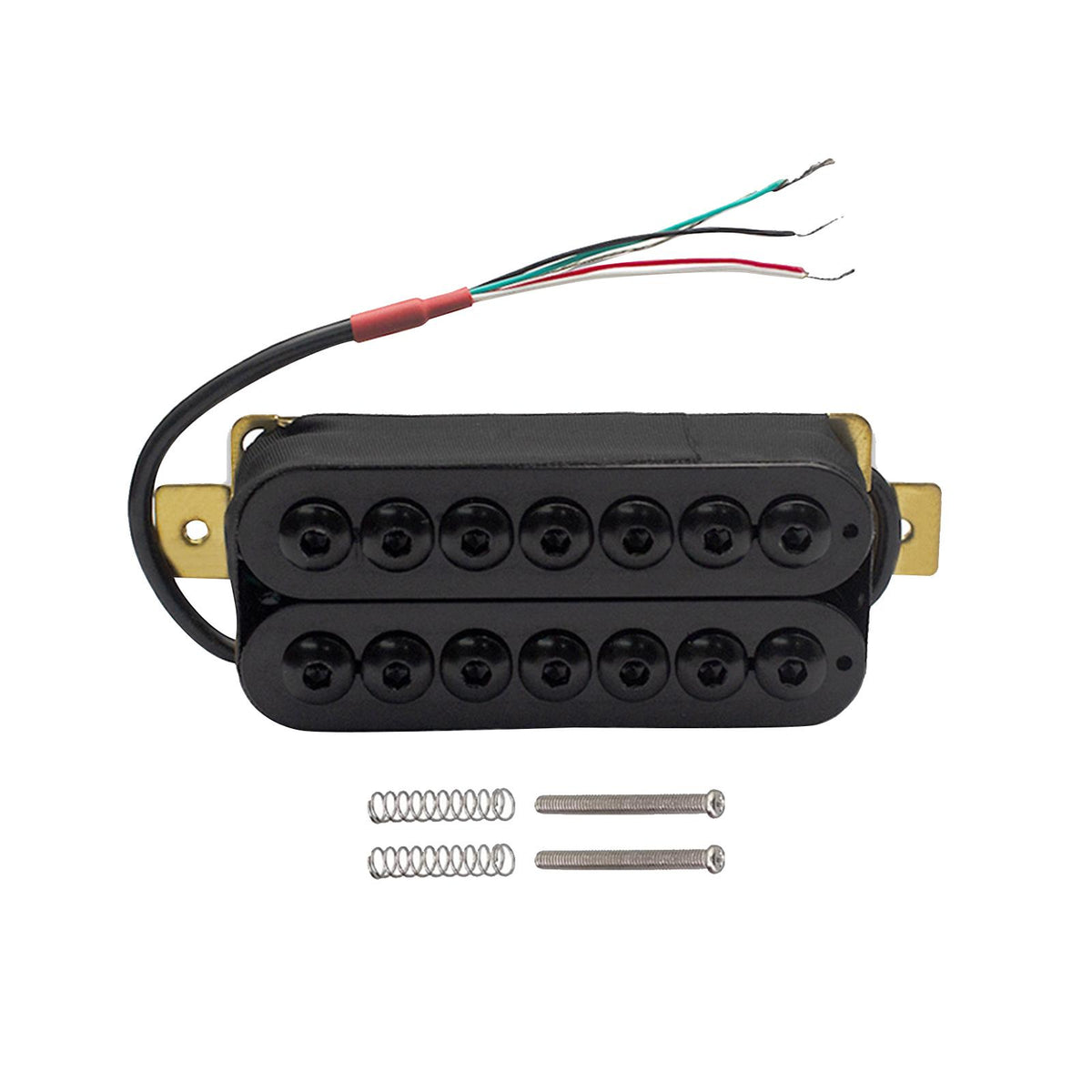 Maxbell Electric Guitar Pickup Double Coil 4P Prewired for 7 Strings Guitar Replaces Neck Black