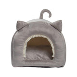 Maxbell Cave Bed Hut Small Dog Bed Kitten Bed Cat Houses Comfortable Soft Gray