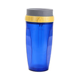 Maxbell Coverless Twist Cup Portable with Stainless Steel Straw Insulated Coffee Cup Blue