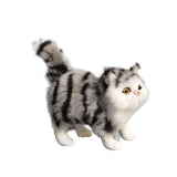 Maxbell Miniature Simulation Cat Figures Birthday Gift for Dollhouse Desktop Gray