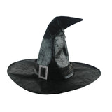 Maxbell Halloween Witches Wizard Hats Wide Brim for Party Halloween Cosplay black