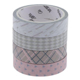 Max Maxb 4 Rolls Decorative Washi Masking Tape Adhesive Paper Sticker 10mm/5 meter D