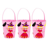 Max 3 Set Halloween Candy Bag Non-woven Fabric Felt Applique Kit Princess