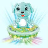 Maxbell Cartoon Rotating Projector Electric Animal with Music & Light Green Dog