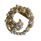 Maxbell Pearls Scarf Ring Clip Buckle Scarf Clip Buckle Brooch Pin Holder for Women