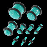 Maxbell 18 Pieces Saddle Ear Plug Stretcher Expander Tunnels with O-Rings Light Blue