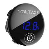 Max 36mm DC5V-48V Waterproof Voltmeter Tester Gauge LED Panel For Car RV Blue