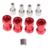 Max 12mm Hex Hub 15-25mm Extension Adapter Combiner for RC Crawler Red -20mm