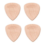 Max Maxb 4 Pieces Wood Acoustic Guitar Pick Plectrum Heart Shape Picks