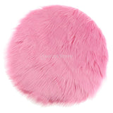 Max 80cm Soft Sheepskin Fluffy Skin Faux Fur Fake Rug Mat Rugs Dark Pink