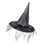 Maxbell Halloween Witch Hats Party Cosplay Accessories Costume Adult Spider Printed Black