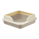 Maxbell Heightening Semi Closed Cat Litter Box Potty Toilet Anti Splashing Portable Gray