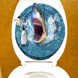 Max Maxb Creative 3D Toilet Stickers Bathroom Decorative Decals Shark Penguin