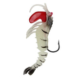 Maxbell Lead Head Multi-jointed Shrimp Fishing Lure Luminous with Black Line