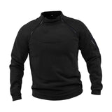 Maxbell Men Jacket Zipper Pullover Sweatshirt Clothes Thermal Fashion for Fishing Black L