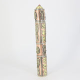 Max Tibetan Red brass Antiqued Incense box Metal Eight Auspicious Case 10.6inch