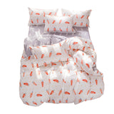 Max Four pieces of Aloe Cotton Duvet Covers Quilt Cover+Bedsheet +Pillow Cases Carrots-M