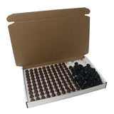 Maxbell 100 Piece Set Sample Bottles with Screw Caps and Stoppers Amber Sample Vial Middle hole plug