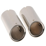 Max Maxb Pair Car Exhaust Muffler Tail Pipe Tip for Volkswagen Golf New Bora Silver