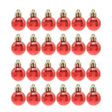 Maxbell 24 Pieces Christmas Balls Rustic Ball Ornament for Party Decor Red