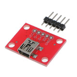 Maxbell Mini B USB Female Port Connector Breakout Board 5V Power for Arduino