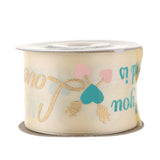 Max All You Need is Love Silk Satin Ribbons Roll Gift Package Craft Beige