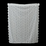 Max White Lace Sheer Curtain Rod Pocket Drape for Bedroom Living Room 140x180cm