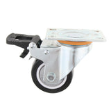 Max 3 inch Heavy Duty Top Plate Universal Swivel Caster Wheel with Brake White