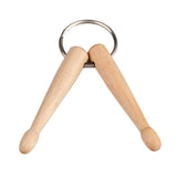 Max Maxb 1 Piece Wooden Mini Drum Sticks Keychain Drumsticks Key Fob Ring
