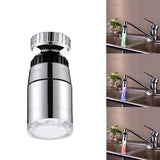 Max Chrome LED Tap Bathroom Faucet Kitchen Sink Faucet Spray Basin Tap 7-Color