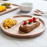 Max Natural Wooden Plate Food Dessert Dinner Serving Dish Wood Tray Divided L