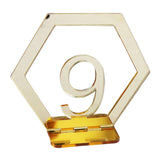 Maxbell Acrylic Wedding Table Numbers Hexagon Shape with Holder Base Table Decor 9
