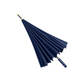 Maxbell 24 Ribs Straight Handle Umbrella Large Auto Open for Outdoor Fishing Travel Navy Blue