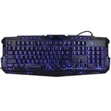 Max 3 Colors Backlit Gaming Keyboard with Fire Cracks Pattern Black With Fire Cracks