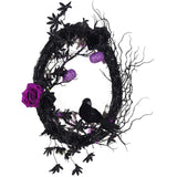 Maxbell Handmade Halloween Wreath Garland Door Wreath for Window Wall